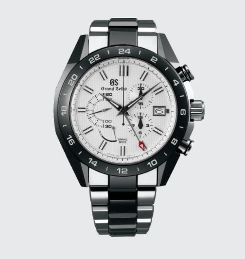 Grand Seiko Spring Drive Chronograph GMT Ceramic Titanium Replica Watch SBGC221